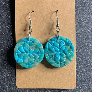Turquoise Floral Earrings